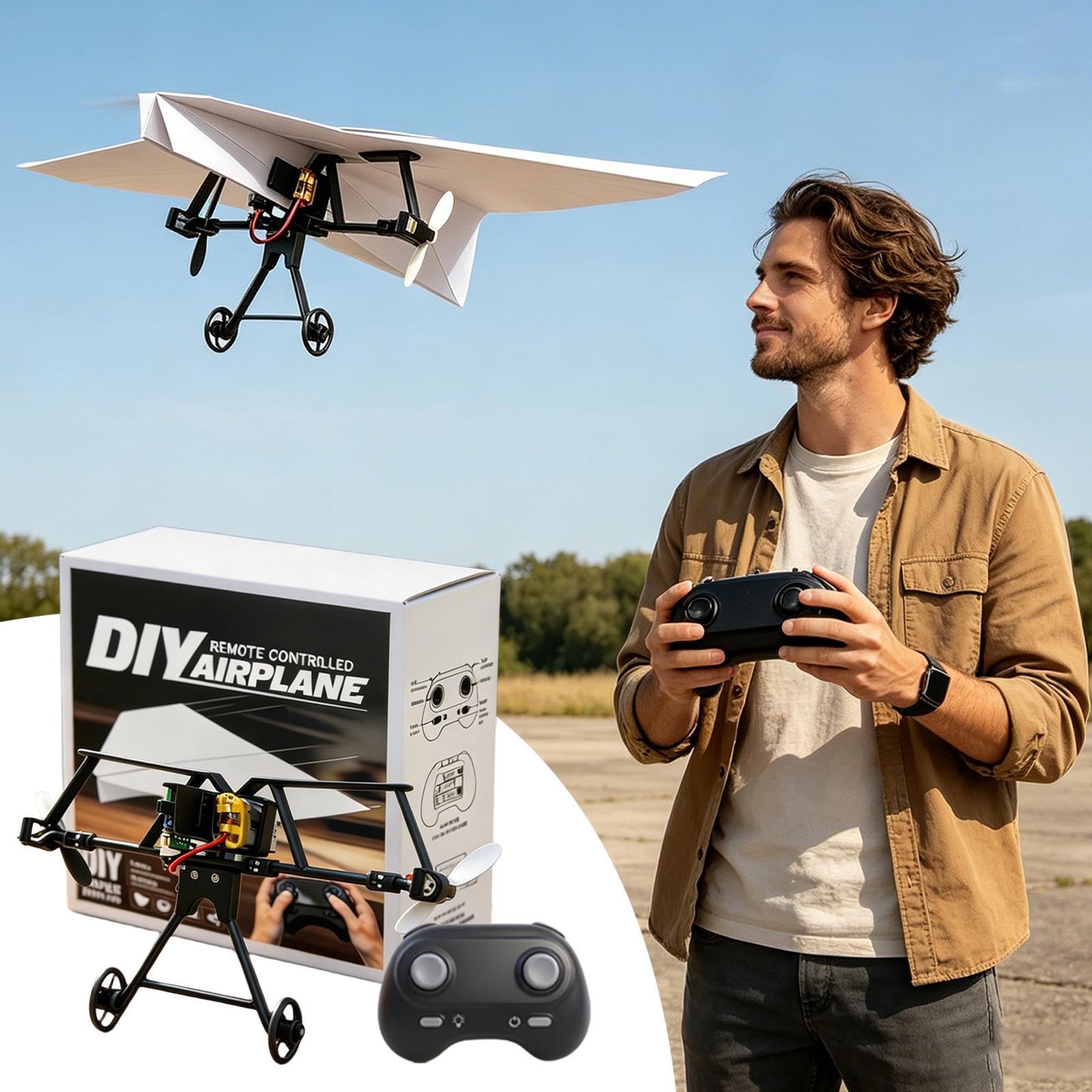 Outdoor Power Usa - RC紙飛行機キット ラジコン戦闘機 おもちゃ 電動リモコン飛行機 裏庭 公園