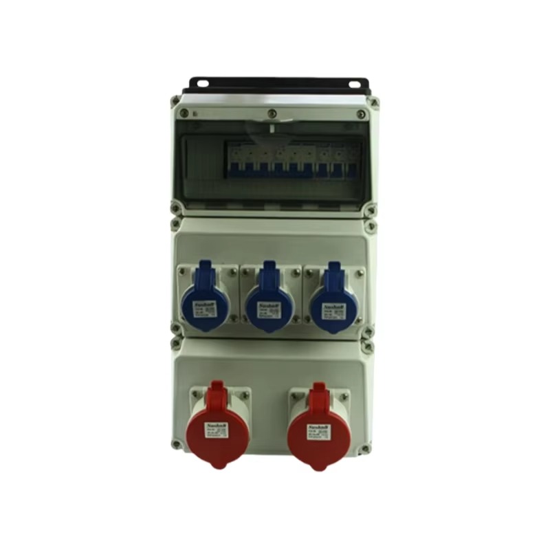Outdoor Power Distribution Board - 32A IP65 防水屋外プラスチック壁掛け配電ボックス電源スイッチ電気プラグインボードソケット