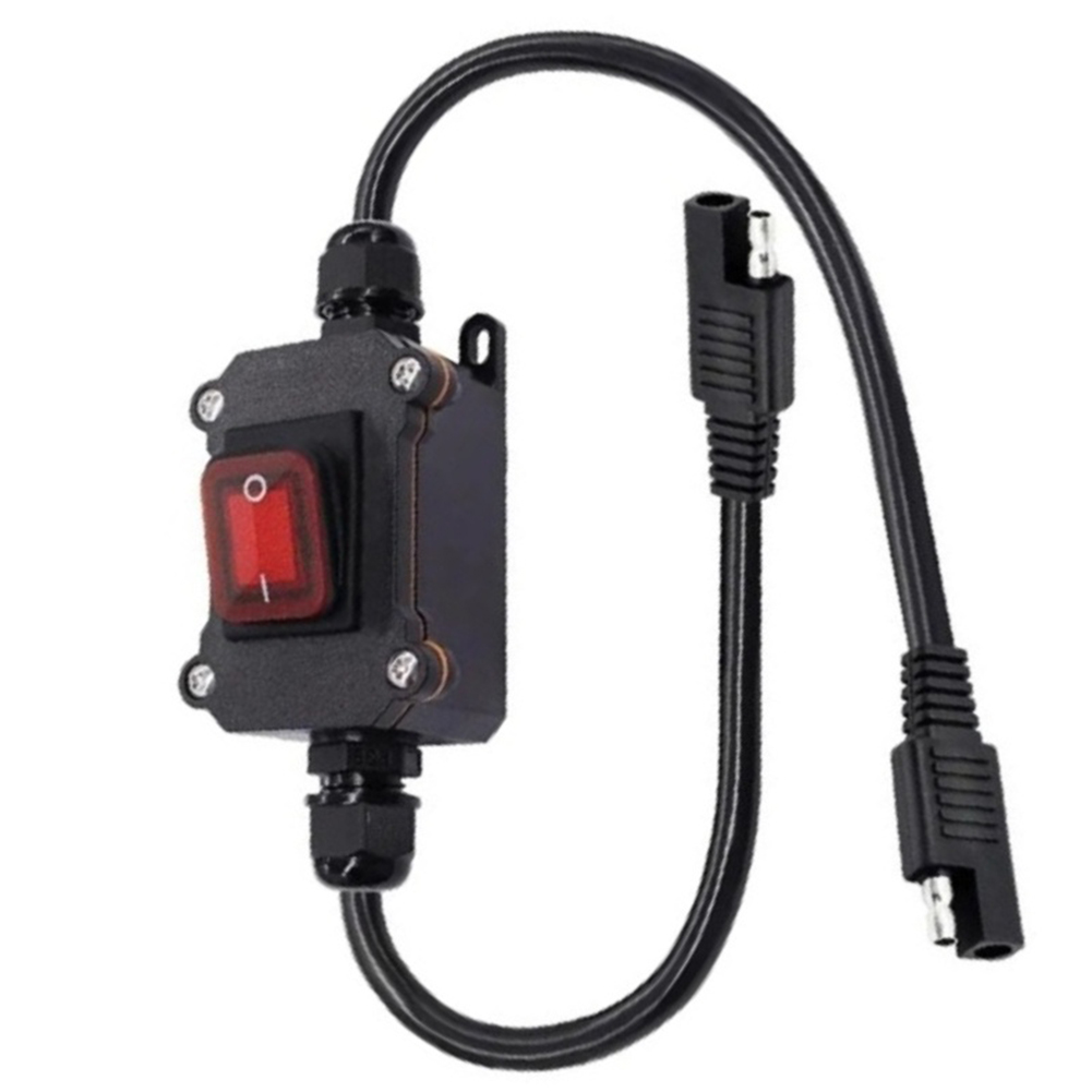 Power Switch Outdoor - SAEコネクタデバイス用12Vインライン電源IP67インラインスイッチ、庭園照明用防水インライン電源スイッチ