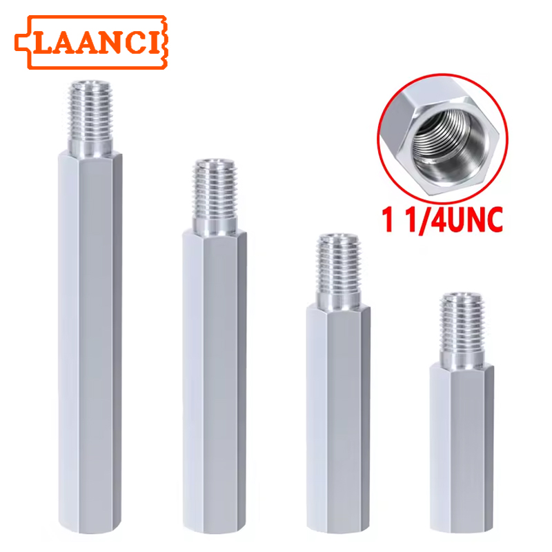 Outdoor Power Solutions - LAANCI ダイヤモンドドリルビットエクステンション 150-550mm 1 1/4UNC スレッド屋外用シルバーアルミニウムドリルビットダイヤモンドアダプター電動工具用