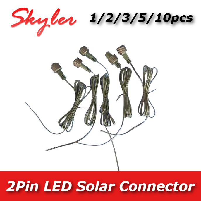Outdoor Power Extension Cord - 2ピンLEDコネクタと25cm接続ワイヤー付きソーラーストリングライト用1A 0.25mm IP65屋外防水2ピンLED延長ケーブル