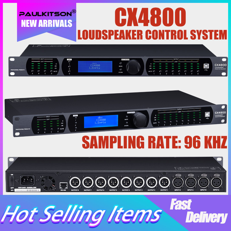 Outdoor Power Amplifier - PaulKitson CX4800 プロフェッショナル 32ビットDSP 4入力8出力オーディオプロセッサー 純正ソフトウェアエイクイライザー対応