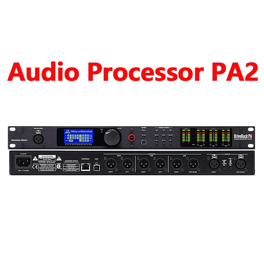 Outdoor Power Amplifier - プロフェッショナルオーディオプロセッサ PA2 2 入力 6 出力スピーカーオーディオプロセッサオリジナルソフトウェアプロフェッショナルオーディオドライバーラック