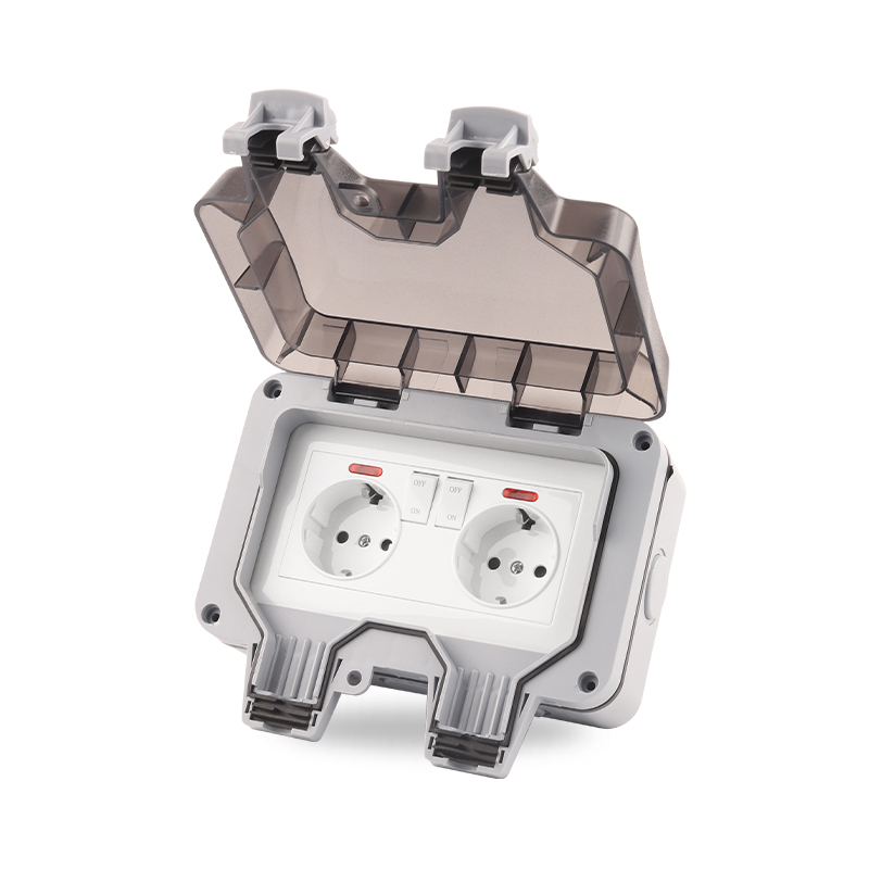 Power Switch Outdoor - 防水屋外壁コンセント,ip66,EUおよびドイツ規格,16A,スイッチ付き,庭および温室用,250V