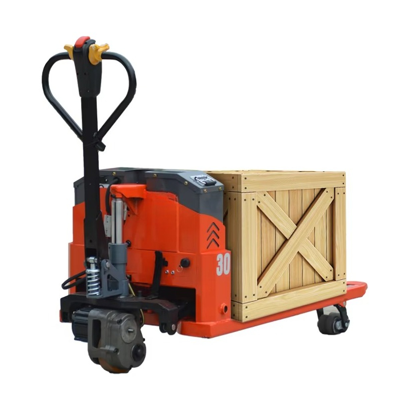 Outdoor Power Pallet Jack - バッテリー式パレットジャッキ 赤色 屋外用大型ホイール 電動パレットリフトトラック