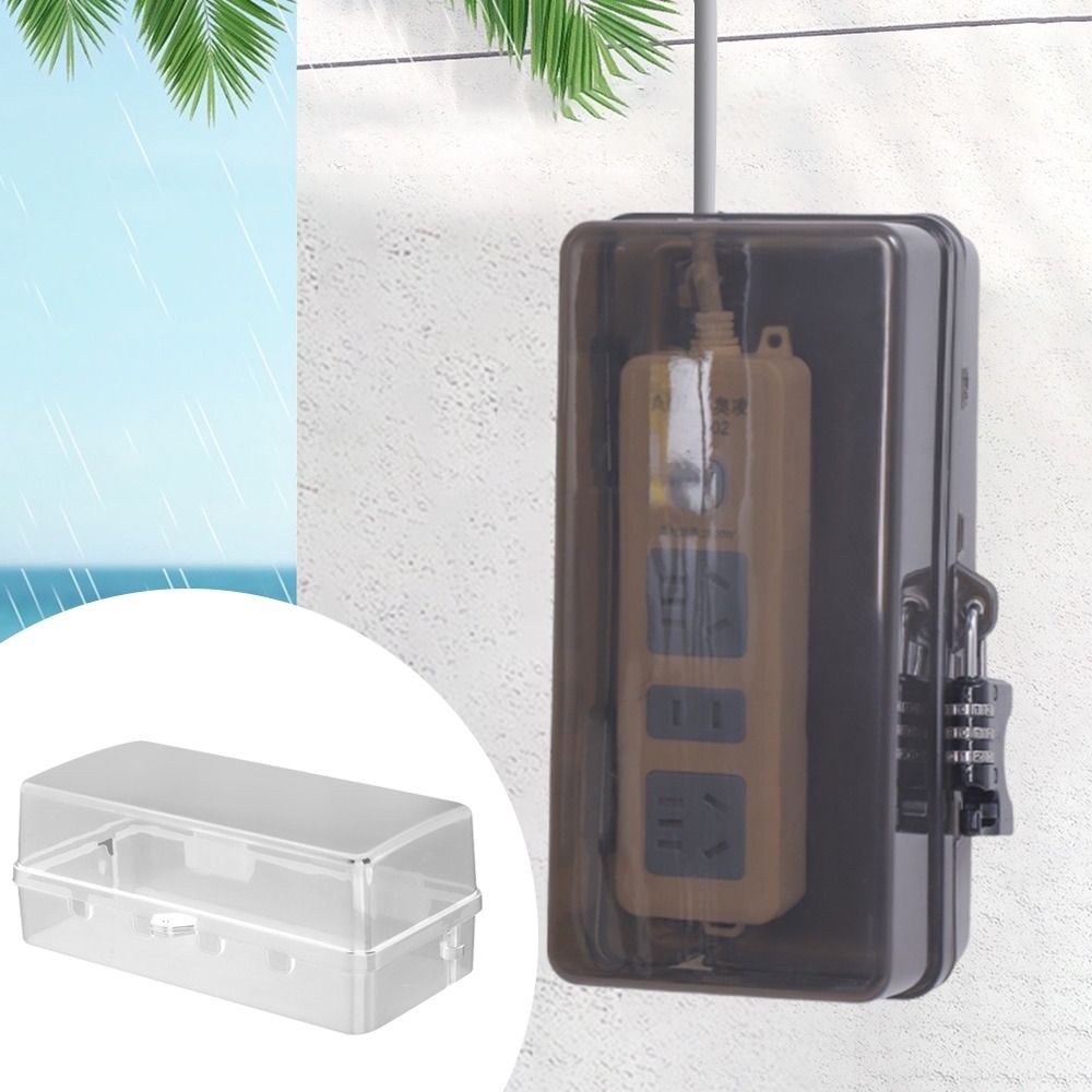 Outdoor Power Lead Cover - ポータブルプラスチックプラグボックス防水盗難防止延長コードカバー耐候性保護コンセント電源タップ収納ボックス屋外用