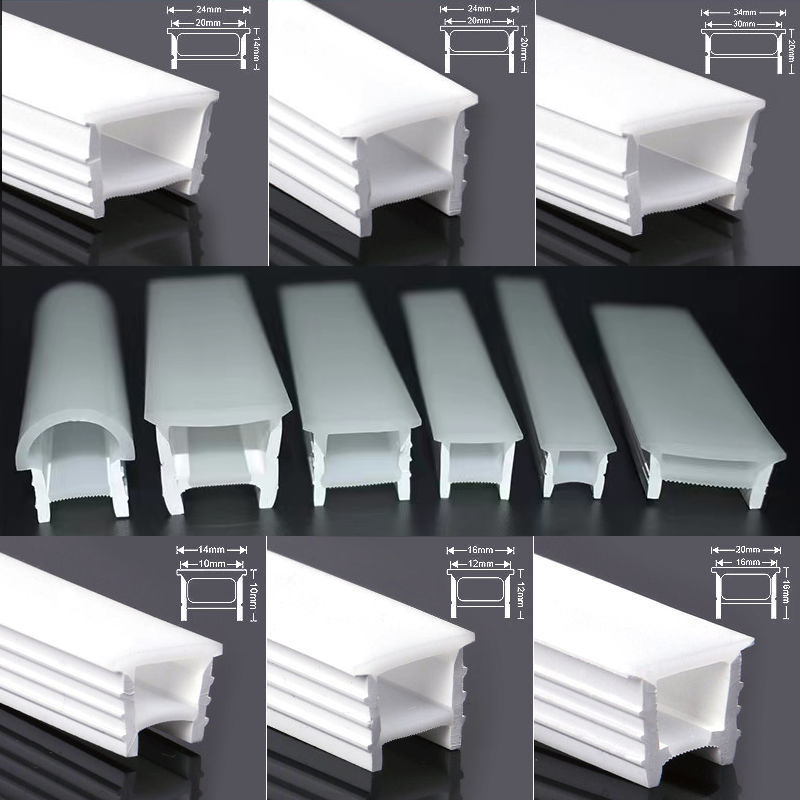 Outdoor Power Lead Cover - 柔軟な埋め込み LED ネオン管シリカゲルカバーシリコーン拡散チャンネル DIY 屋外防水ストリップライト WS2812B