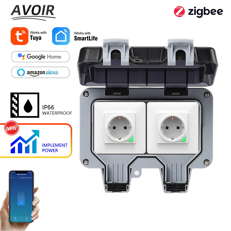 Outdoor Power Solutions - Avoir Tuya Zigbee 電気ソケット IP66 防水屋外