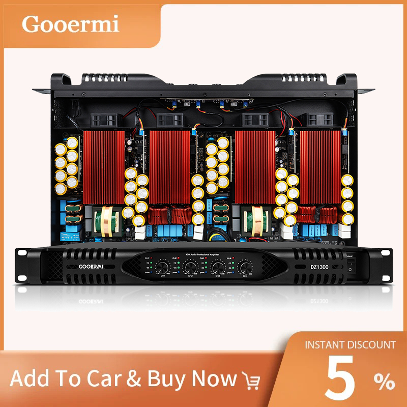 Outdoor Power Amplifier - Gooermi DE2300 1U 4チャンネルデジタルアンプ 4x2000W パワーステレオサウンドシステム