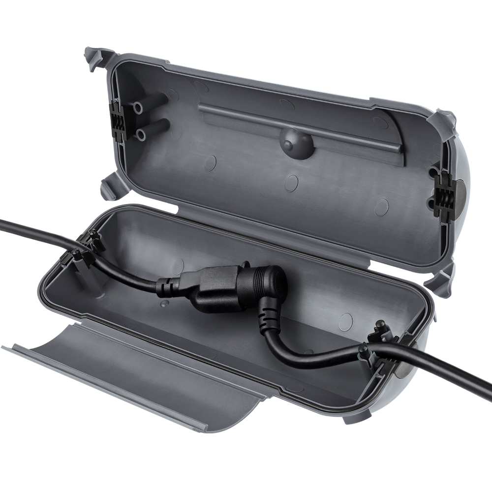 Outdoor Power Lead Cover - 屋外防水接続ボックス耐候性延長リードカバーホリデーライト/LEDストリップ/電動工具/クリスマスデコレーション用