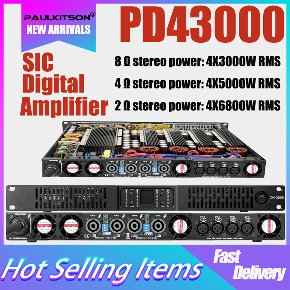 Outdoor Power Amplifier - Paulkitson PD43000 4x3000W 8Ω プロフェッショナルデジタルパワーアンプ 4チャンネルアンプ