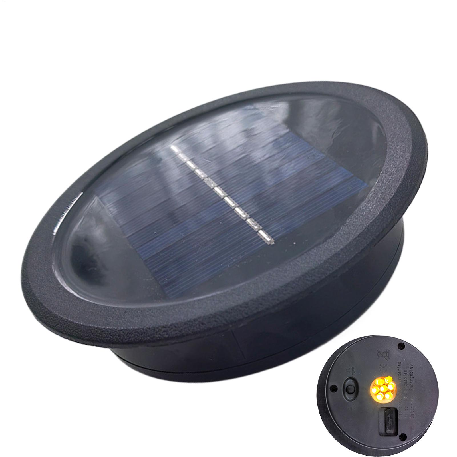Outdoor Power Lead Cover - ソーラーライト交換用トップ 防水LEDソーラーパネルランタン蓋 ソーラーランプトップカバー 通路 パティオ 広場