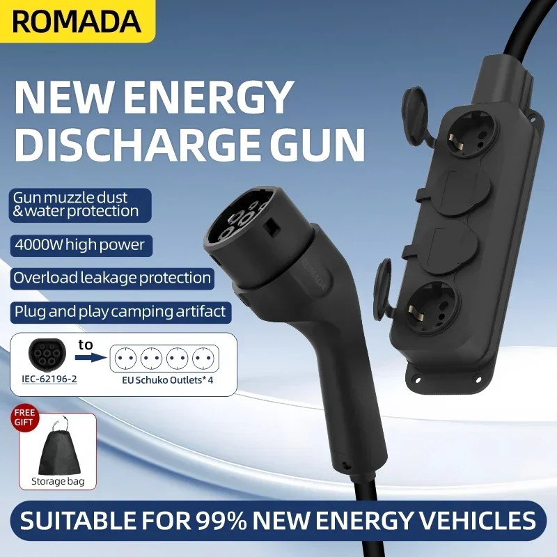 ポータブル16A 4KW電気自動車EV充電器V2Lケーブルサ - Outdoor Power Port のレビューと価格