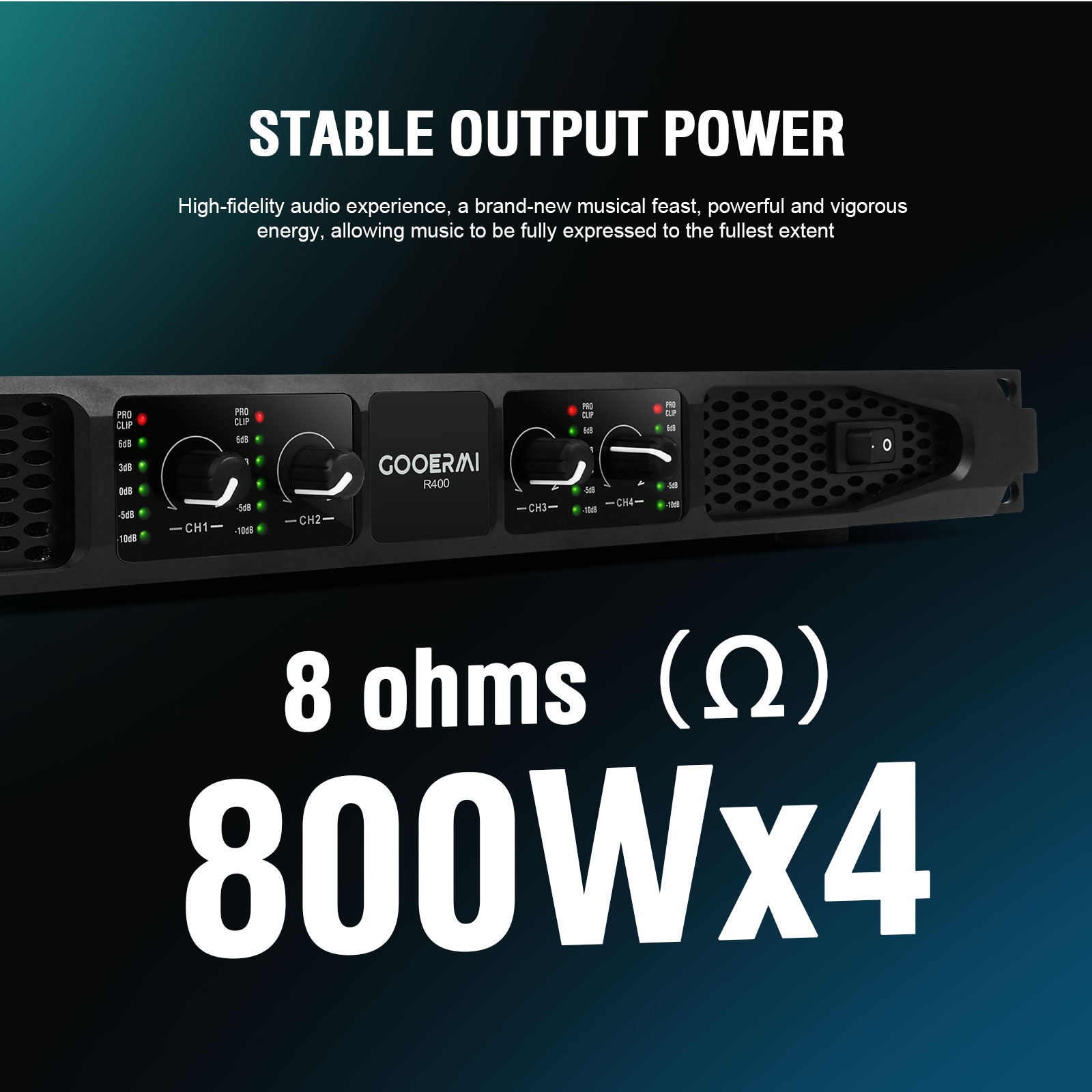 GOOERMI R200/R400 1000W プロフェッシ - Outdoor Power Amplifier のレビューと価格