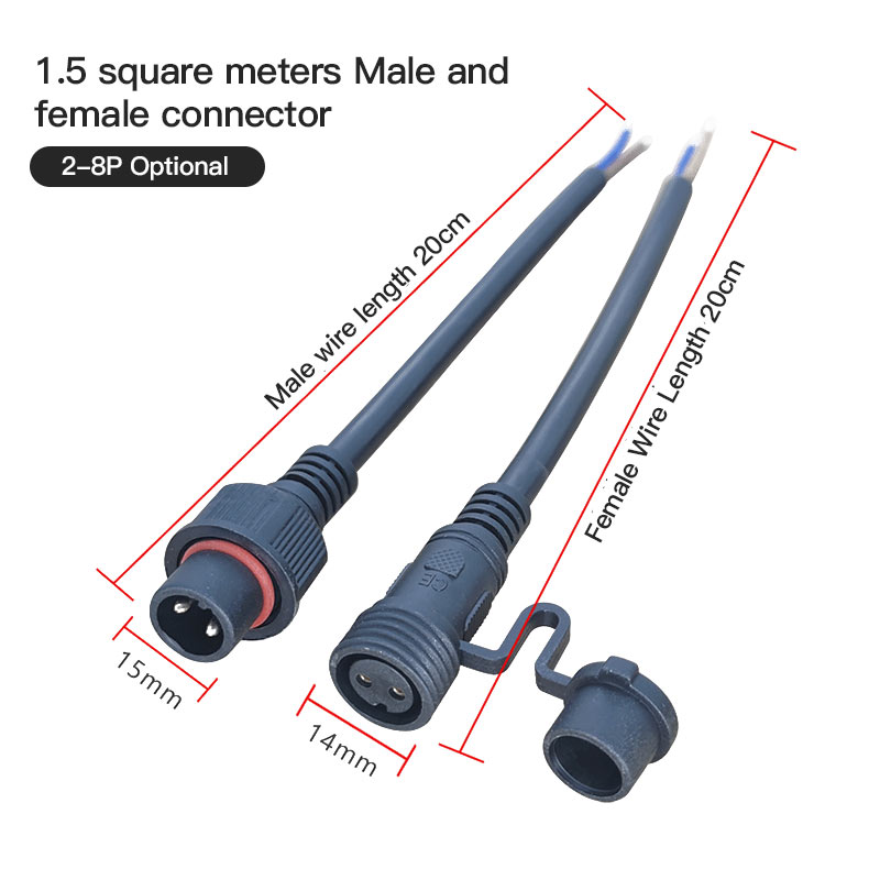 オスとメスの延長ワイヤーコネクタ、防水LEDケーブルコネクタ - Outdoor Power Extension Cord のレビューと価格