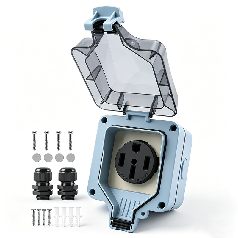 屋外電源コンセントボックス 防水IP66 50A 125v2 - Outdoor Power Port のレビューと価格
