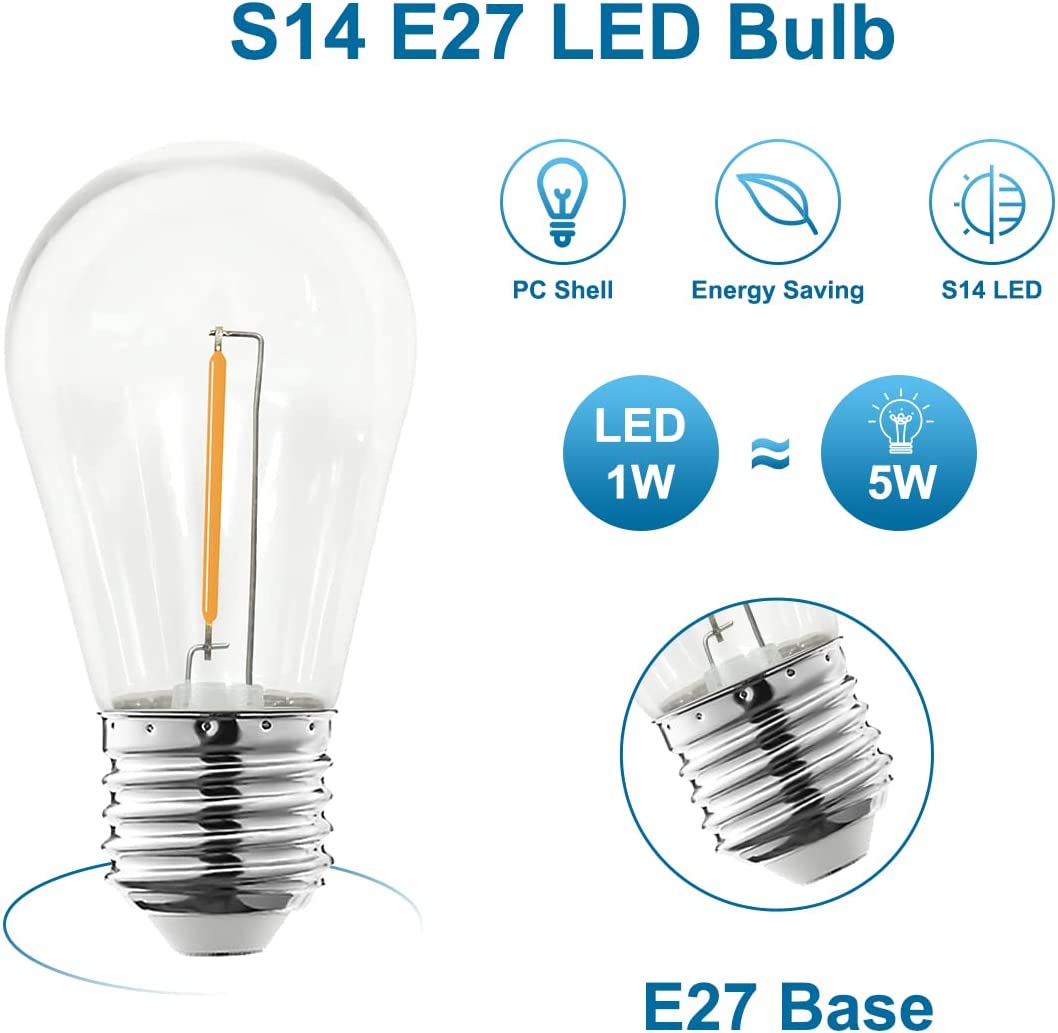 屋外用調光可能フィラメント電球,10個入りパック,e27 e - Outdoor Power Lead Cover のレビューと価格