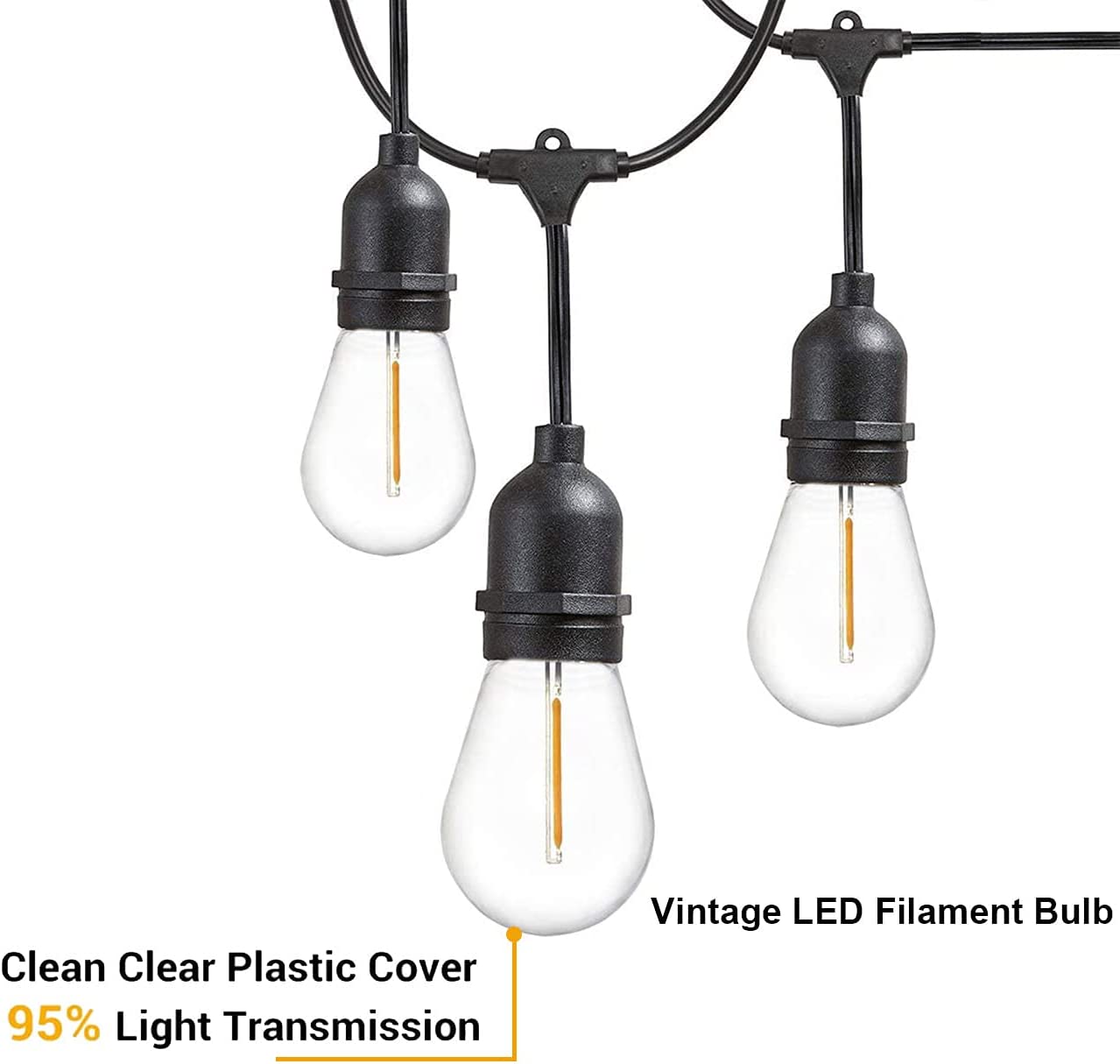 屋外用調光可能フィラメント電球,10個入りパック,e27 e - Outdoor Power Lead Cover のレビューと価格