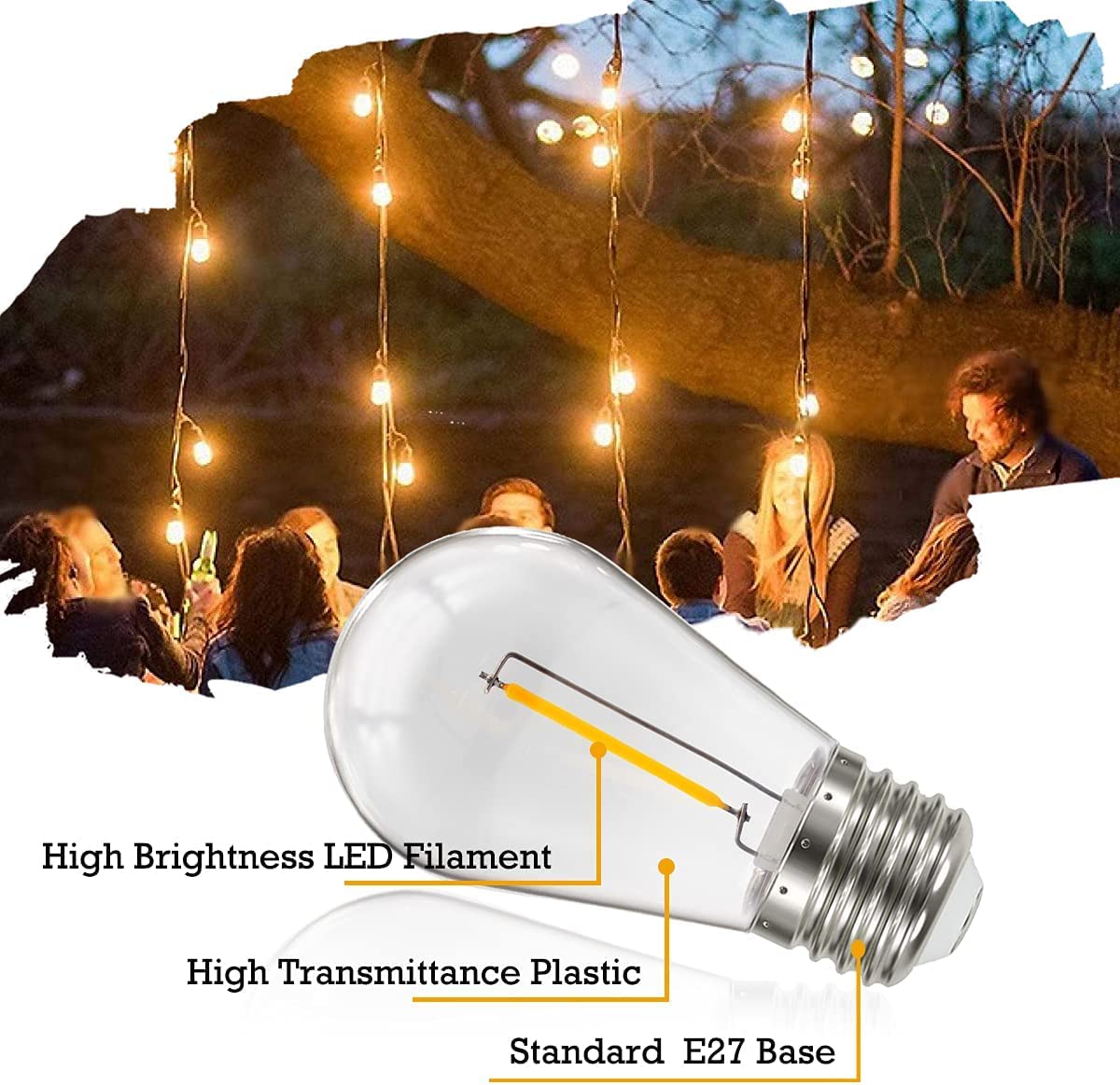 屋外用調光可能フィラメント電球,10個入りパック,e27 e - Outdoor Power Lead Cover のレビューと価格