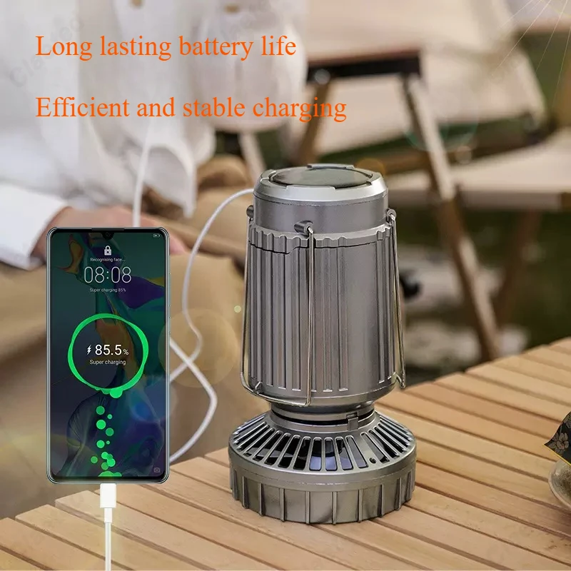 クリエイティブ LED ソーラー電源電動ファンランプキャンプ - Power Switch Outdoor のレビューと価格