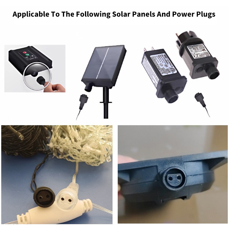 屋外用2ピンLEDコネクタ、ソーラーストリングライト用25c - Outdoor Power Extension Cord のレビューと価格