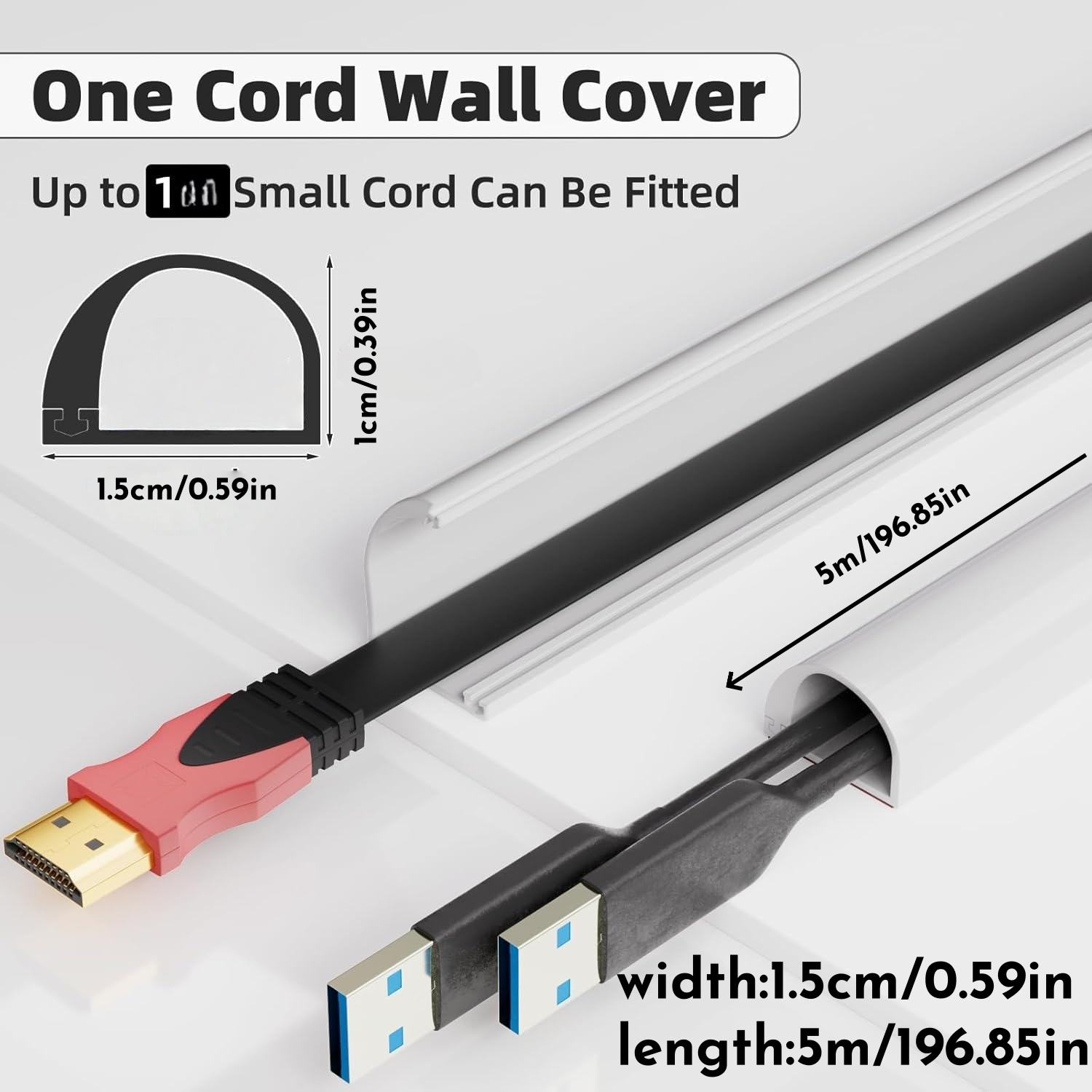    1PC アーク抗押出フロアコードカバー自己粘着電源延 - Outdoor Power Extension Cord のレビューと価格